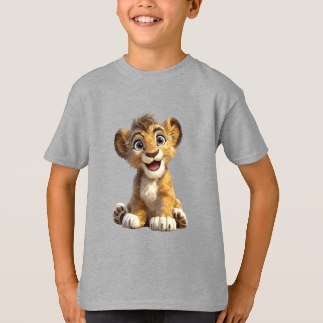 Niedlich Lion Cub T-Shirt (Vorderseite)