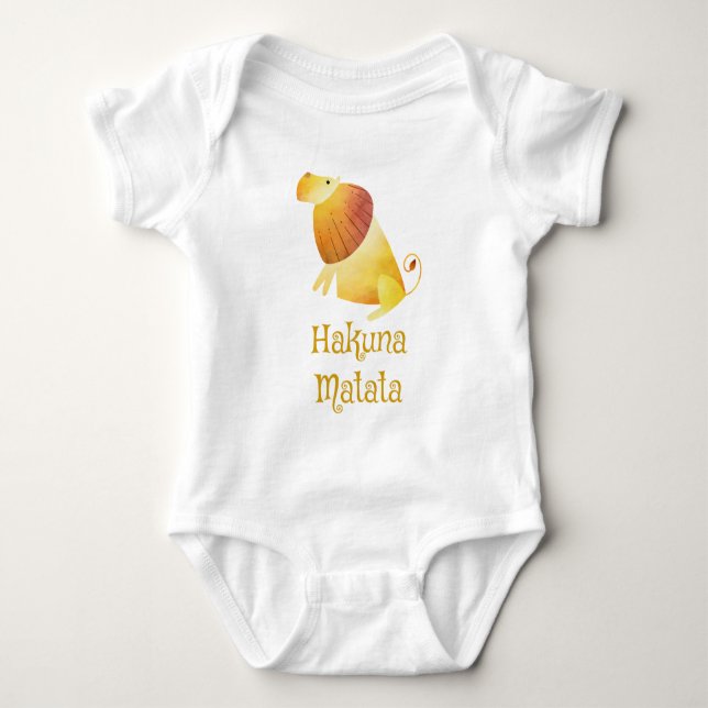 Niedlich Lion Hakuna Matata Baby Strampler (Vorderseite)