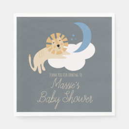 Niedlich Lion Moon Cloud Baby Dusche Danke Serviette