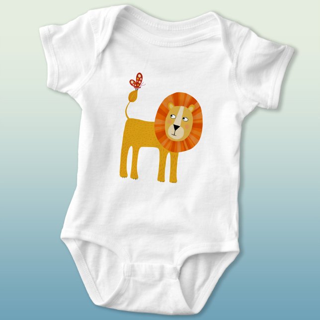 Niedlich Lion Safari Baby Strampler (Cute lion safari animal baby bodysuit)