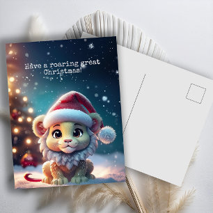 Niedlich Lion Santa Claws Weihnachten