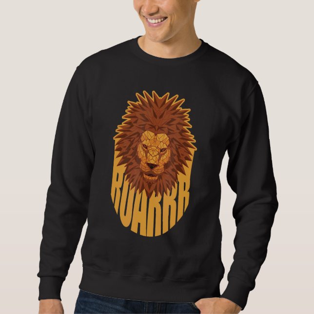 Niedlich Lion Wildlife Animals Jungles King Roarrs Sweatshirt (Vorderseite)