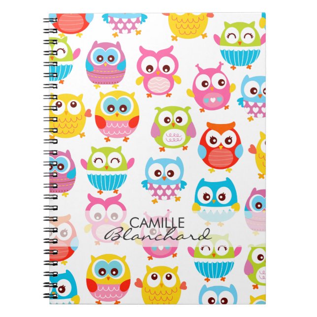 Niedlich Litte Owls Personalisiert Notizblock (Vorderseite)