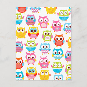 Niedlich Litte Owls Postkarte