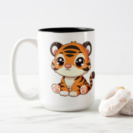 Niedlich Little Baby Tiger Cartoon Zweifarbige Tasse