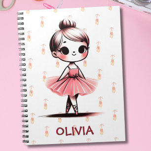 Niedlich Little Ballerina Girl Notizblock