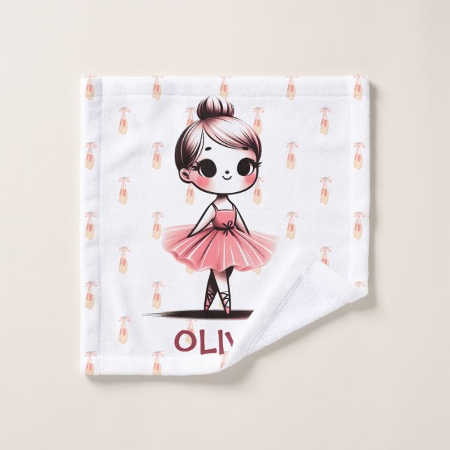 Niedlich Little Ballerina Girl Waschlappen (Waschlappen)