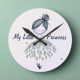 Niedlich Little Ballerina Princess Kinderzimmer Gi Runde Wanduhr
