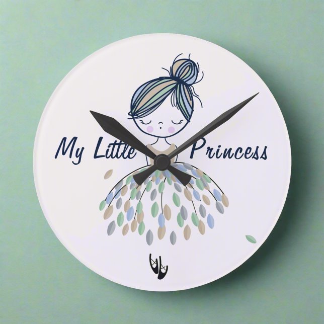 Niedlich Little Ballerina Princess Kinderzimmer Gi Runde Wanduhr (Von Creator hochgeladen)