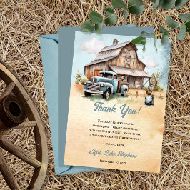 Niedlich Little Bauer Geburtstagsparty Dankeskarte