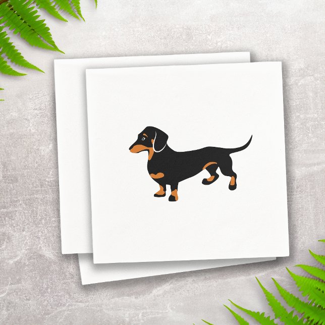 Niedlich Little Black and Tan Dackel - Dackel Dog Serviette (Von Creator hochgeladen)
