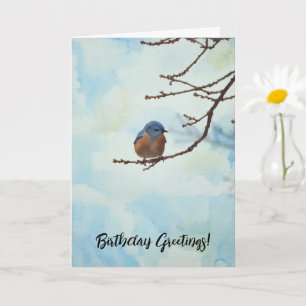 Niedlich Little Blue Bird Geburtstagkarte Karte