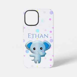 Niedlich Little Blue Boy Elephant iPhone 12 Mini Hülle