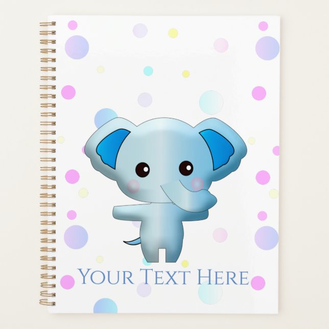 Niedlich Little Blue Boy Elephant Planer (Vorderseite)