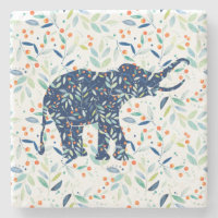 Niedlich Little Blue Elephant Botanische Wasserfar