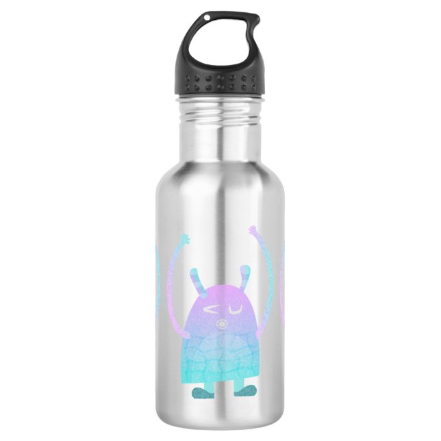 Niedlich Little Blue Monster Edelstahlflasche (Vorderseite)