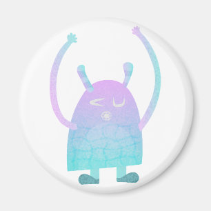 Niedlich Little Blue Monster Magnet