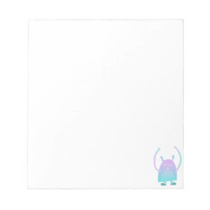 Niedlich Little Blue Monster Notizblock