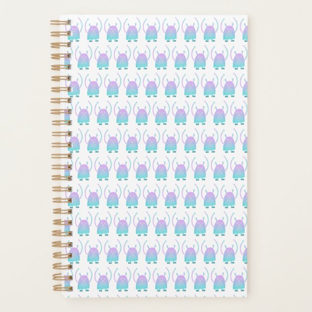 Niedlich Little Blue Monster Planer (Vorderseite)