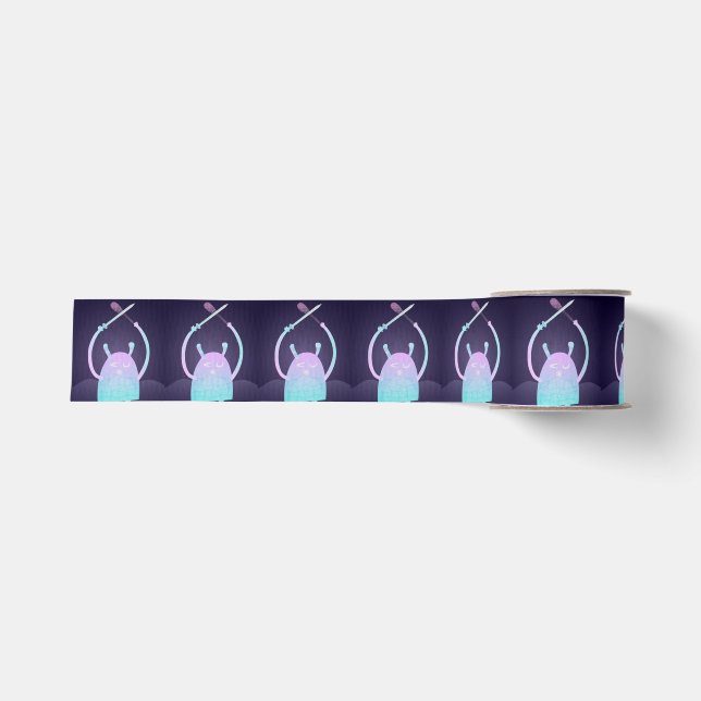 Niedlich Little Blue Monster Ripsband (Vorderseite)
