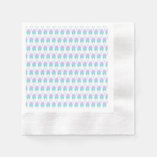 Niedlich Little Blue Monster Serviette