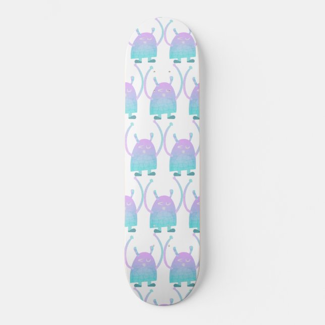 Niedlich Little Blue Monster Skateboard (Vorderseite)