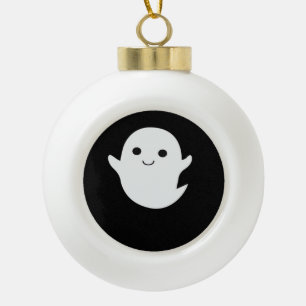 Niedlich Little Boo Angepasst Keramik Kugel-Ornament