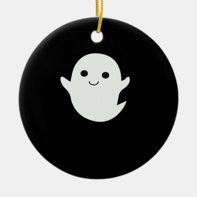 Niedlich Little Boo Angepasst Keramik Ornament (Vorne)