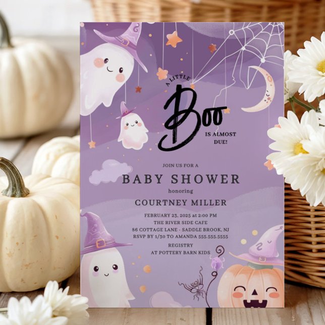 Niedlich Little Boo Baby Dusche Einladung (Von Creator hochgeladen)