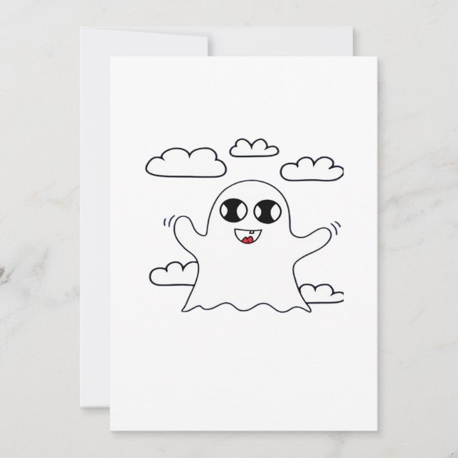 Niedlich Little Boo Creative Style Feiertagskarte (Vorderseite)