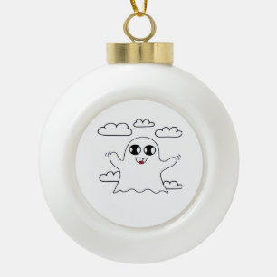 Niedlich Little Boo Creative Style Keramik Kugel-Ornament