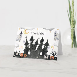 Niedlich Little Boo Ghost House Babydusche Dankeskarte