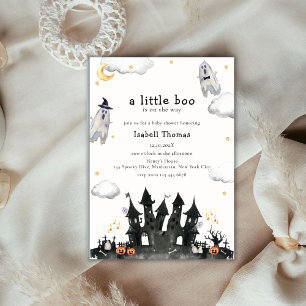 Niedlich Little Boo Ghost House Babydusche Einladung