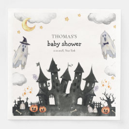 Niedlich Little Boo Ghost House Babydusche Serviette