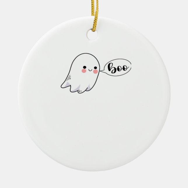 Niedlich Little Boo Grafik Coole Ästhetik Keramik Ornament (Vorne)