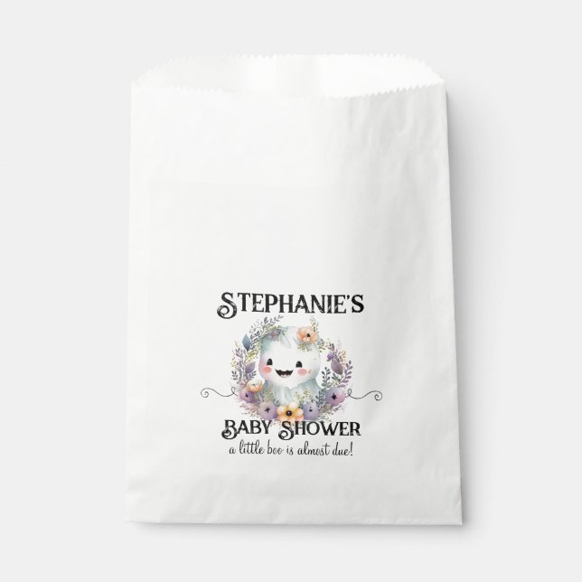 Niedlich Little Boo Halloween Baby Shower Fevor Ta Geschenktütchen (Vorderseite)