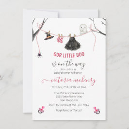 Niedlich Little Boo Halloween Ghost Baby Dusche Einladung