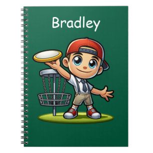 Niedlich Little Boy Playing Disk Golf Personalisie Notizblock