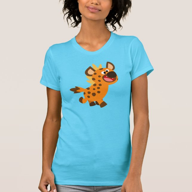 Niedlich Little Cartoon Hyena Women T - Shirt (Vorderseite)