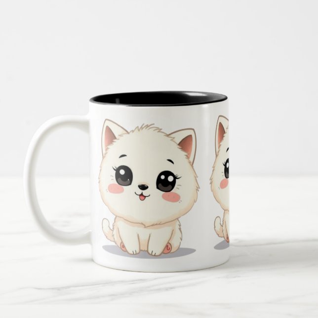 Niedlich Little Cat Zweifarbige Tasse (Links)