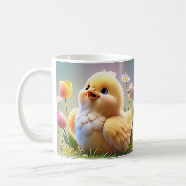Niedlich Little Chicken Tasse - Cartoon Spring Chi (Links)