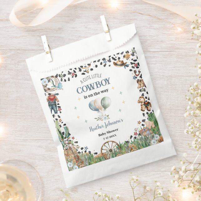 Niedlich Little Cowboy Western Wasserfarbe Geschenktütchen (Ausgeschnitten)