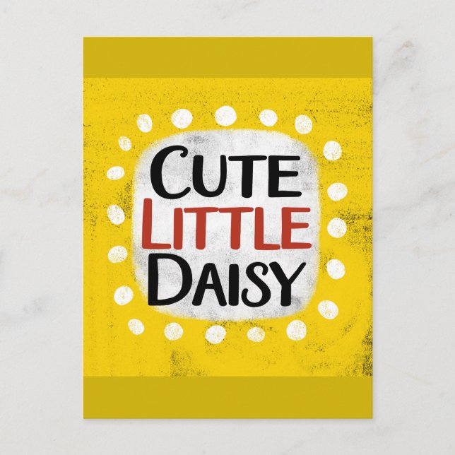 Niedlich Little Daisy Postcard Postkarte (Vorderseite)
