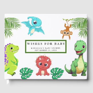 Niedlich Little Dino Baby Dusche Gästebuch