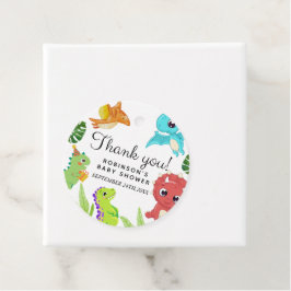 Niedlich Little Dino Baby Dusche Geschenkanhänger