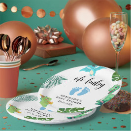 Niedlich Little Dino Baby Dusche Pappteller