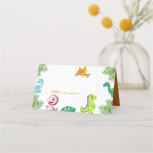 Niedlich Little Dino Baby Dusche Platzkarte