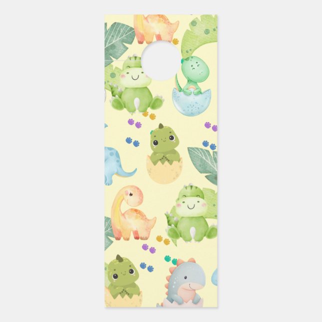 Niedlich Little Dino Türanhänger (Vorderseite)