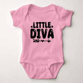 Niedlich Little Diva Baby Girl Body Anzug Baby Strampler