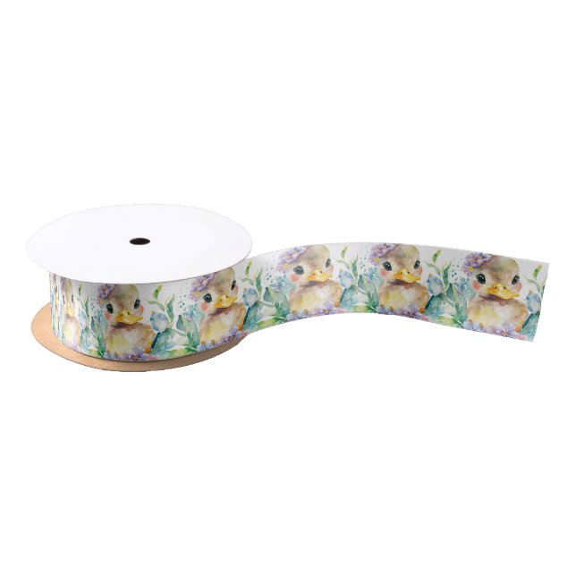 Niedlich Little Duckie Ribbon Satinband (Spule)